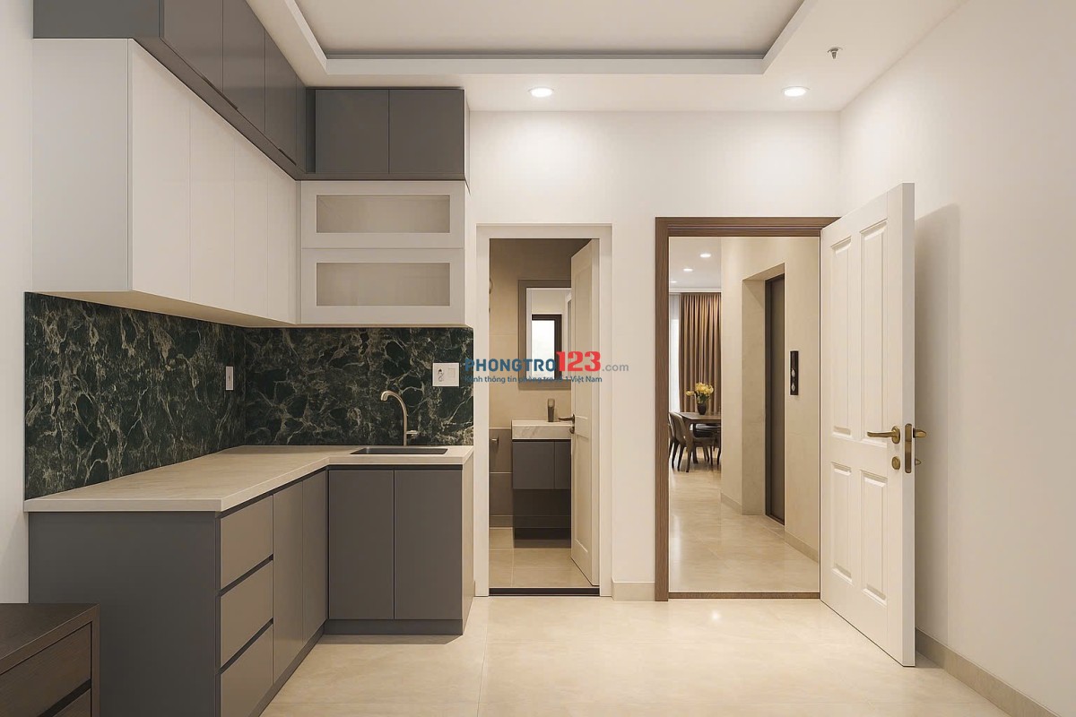 Cho thuê căn hộ bancol 40m Full Nội thất cao cấp ngay Vincom Phan Văn Trị, kế KDC Vạn Phúc City mới