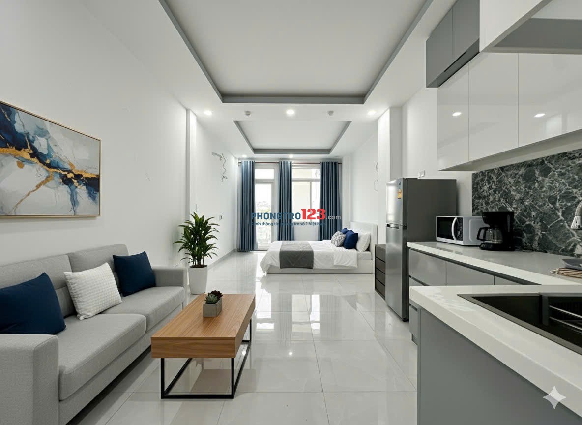 Cho Thuê Căn Hộ Dịch Vụ Mới 100% Trung Tâm Bình Thạnh Ban Công Cửa Sổ Full Nội Thất