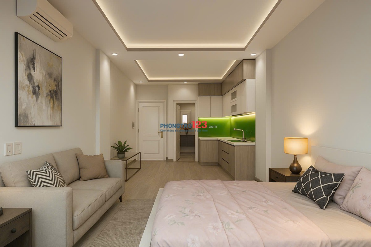 Cho Thuê Căn Hộ Cao Cấp Có Ban Công Full Nội Thất Emart Phan Văn Trị Mới 100%