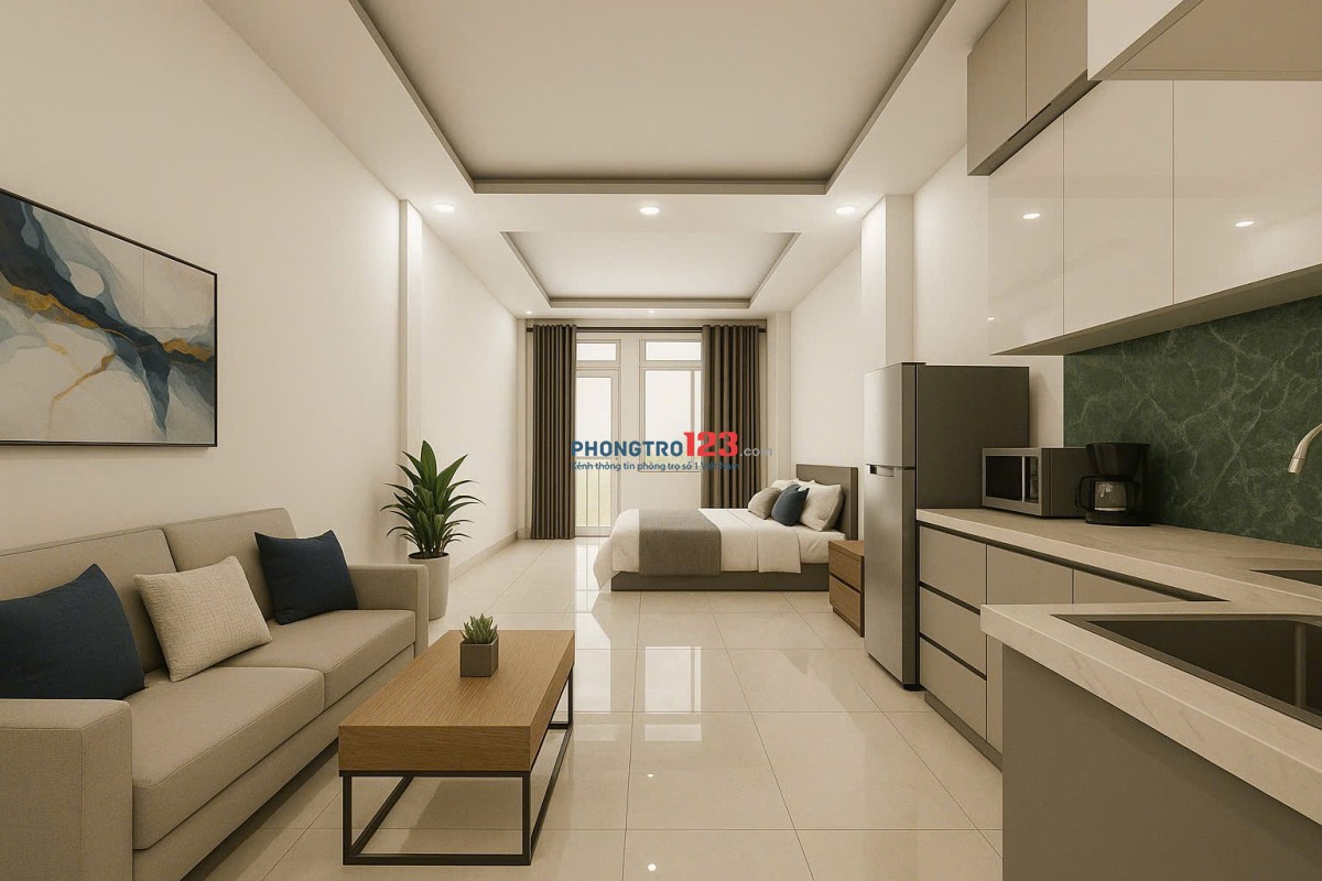 Cho Thuê Căn Hộ Cao Cấp Có Ban Công Full Nội Thất Emart Phan Văn Trị Mới 100%