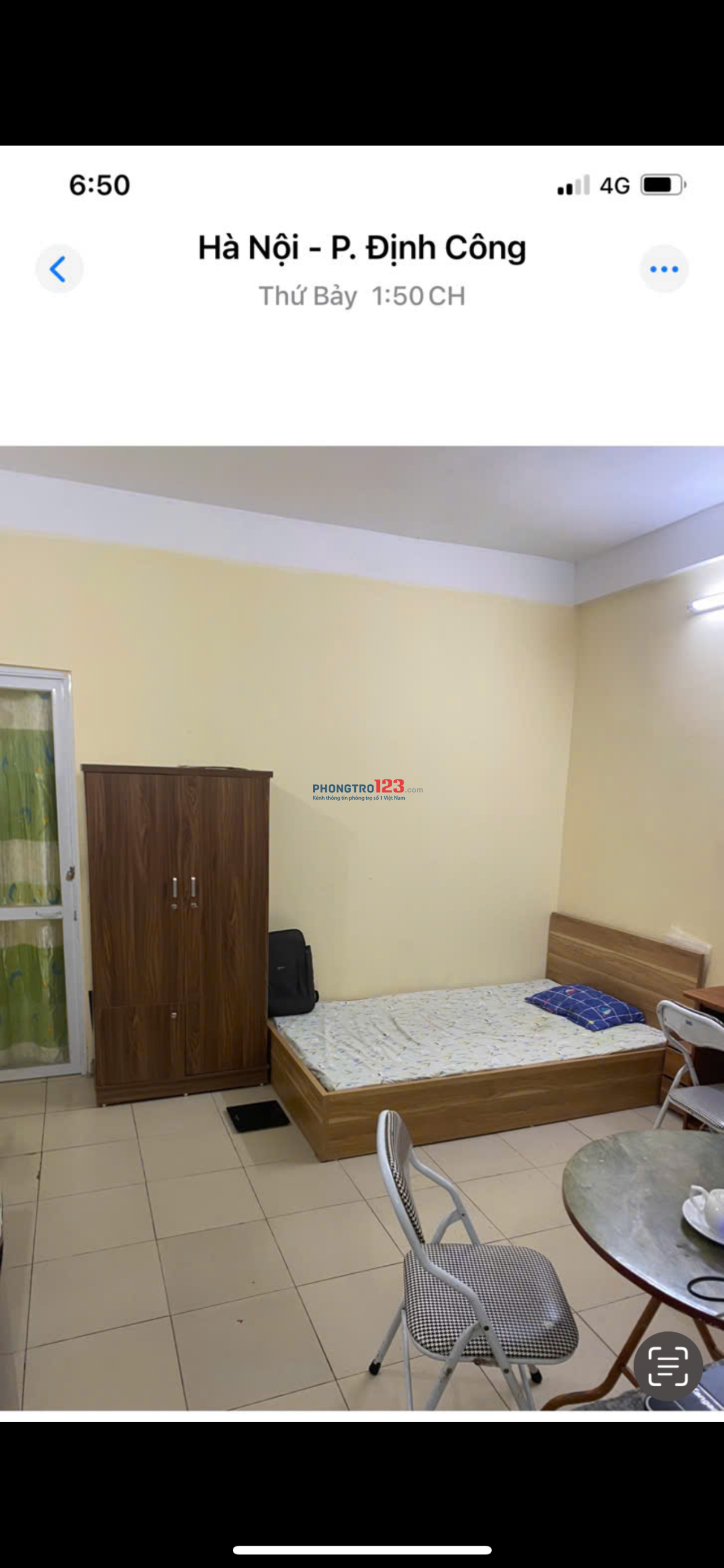 Cho nữ thuê (share) phòng trọ đẹp 20m2 trong CCMN phố Định Công, Hoàng Mai, 1,5tr full nội thất