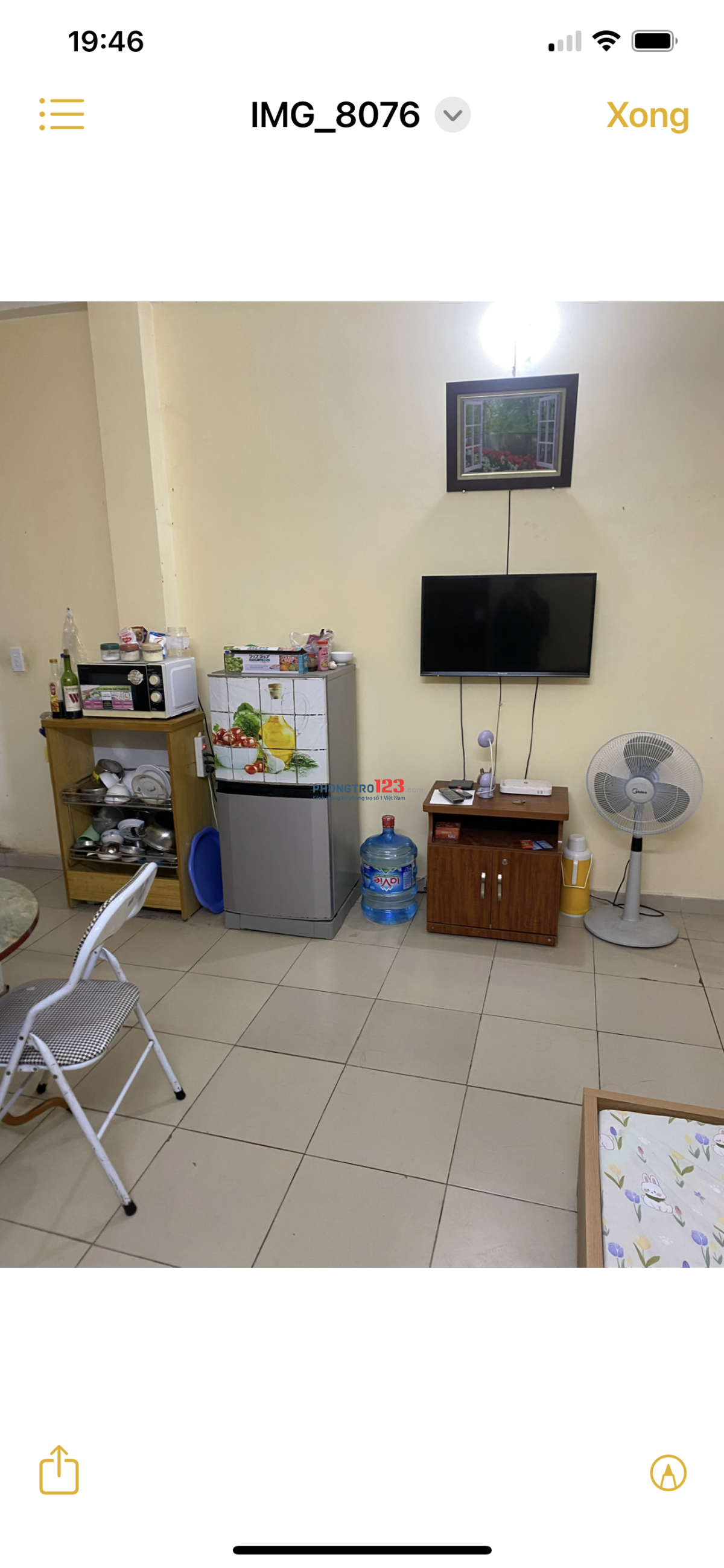 Cho nữ thuê (share) phòng trọ đẹp 20m2 trong CCMN phố Định Công, Hoàng Mai, 1,5tr full nội thất