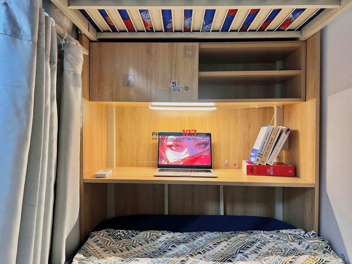 CHO THUÊ KÝ TÚC XÁ VÕ OANH, P25 BÌNH THẠNH, PHÒNG ĐẸP TIỆN NGHI