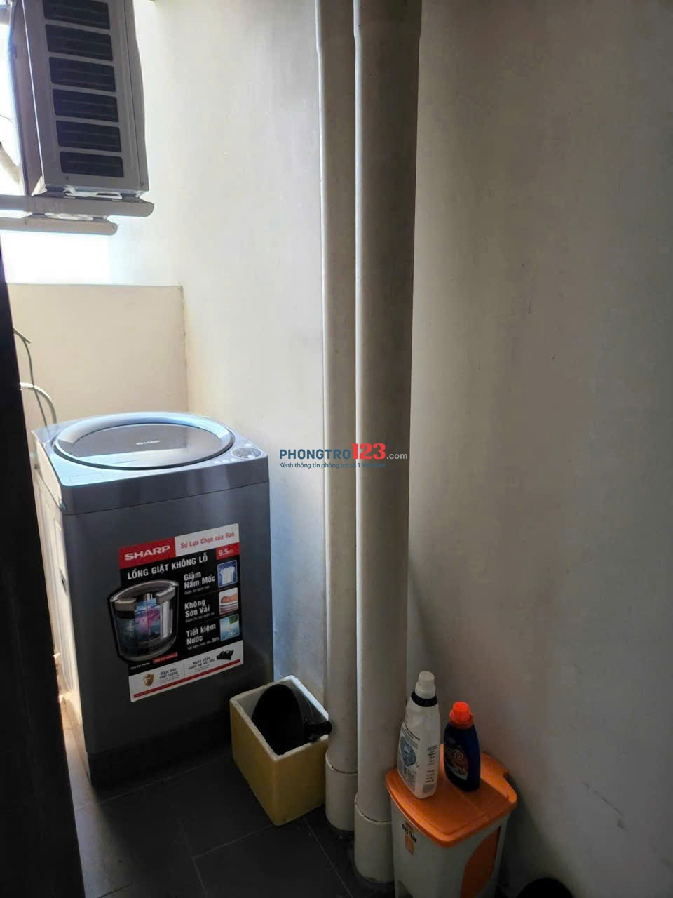 Chung cư Carillon 5, Luỹ Bán Bích, TP: 2p ngủ, 74m2, máy lạnh, 10tr5/th