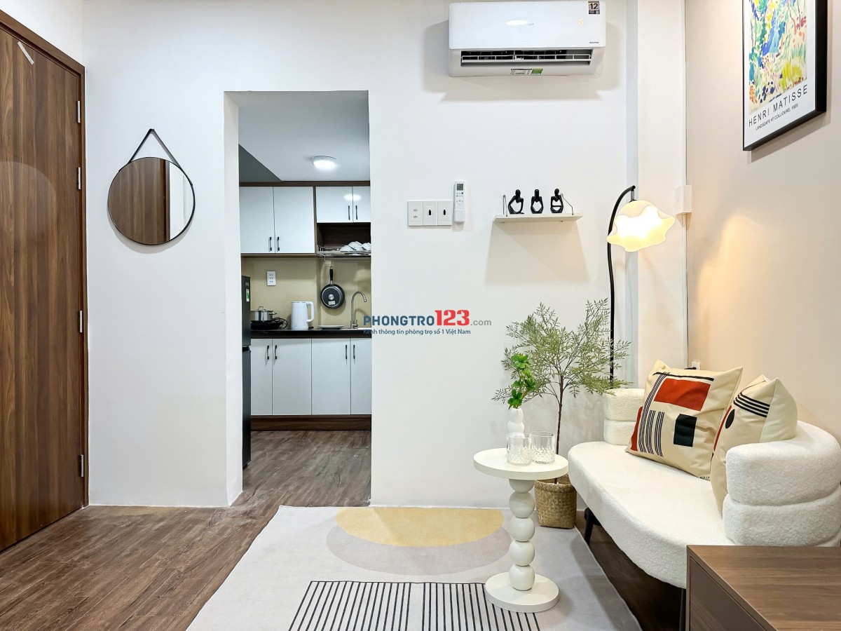 Cho thuê studio tách bếp, ngay cầu Nguyễn Văn Cừ, Pullman, chợ Bến Thành, phố Bùi Viện,…