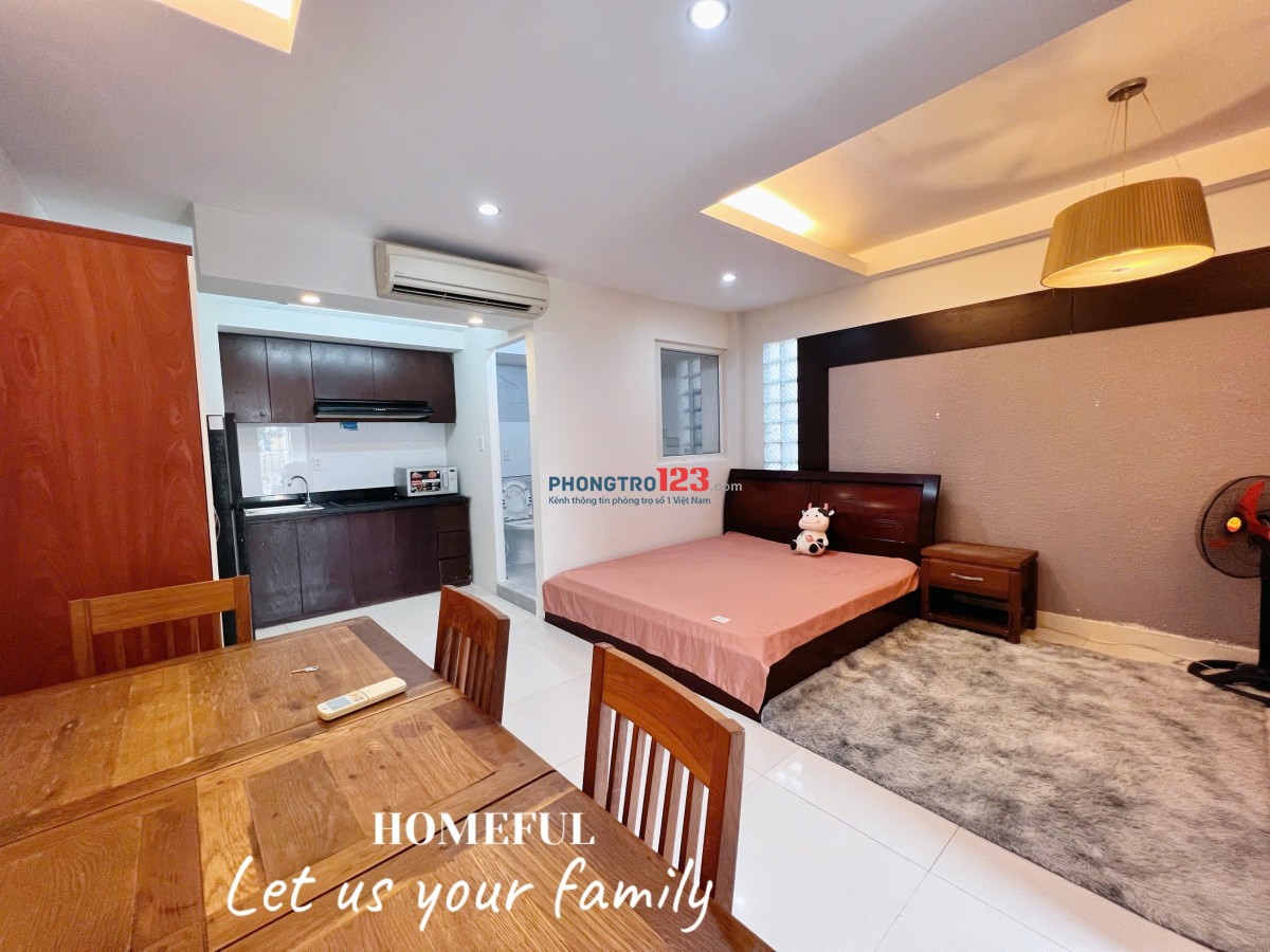 Căn hộ 1pn rộng 40m2 cửa sổ lớn ngay trung tâm quận tân bình gần ga t3 cv hoàng văn thụ khu k300