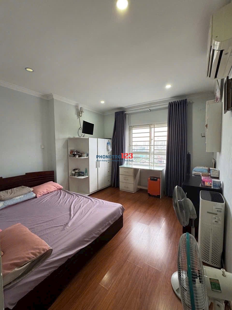 Chung cư Kim Hồng, Vườn Lài, TP: 80m2, 2p ngủ, nội thất giá 9tr/th