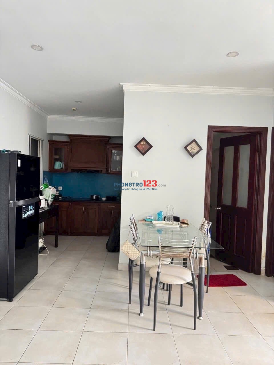 Chung cư Kim Hồng, Vườn Lài, TP: 80m2, 2p ngủ, nội thất giá 9tr/th