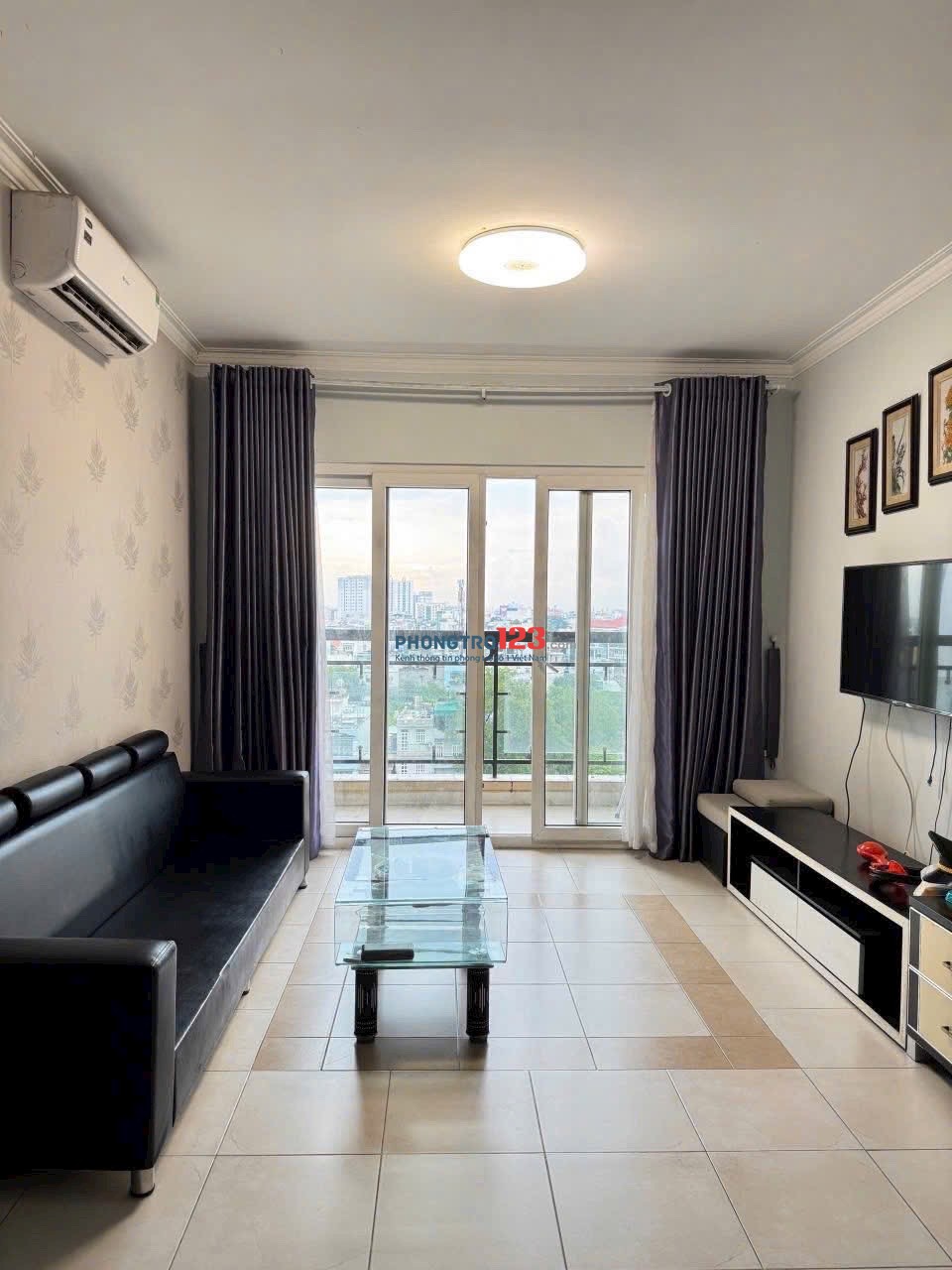 Chung cư Kim Hồng, Vườn Lài, TP: 80m2, 2p ngủ, nội thất giá 9tr/th