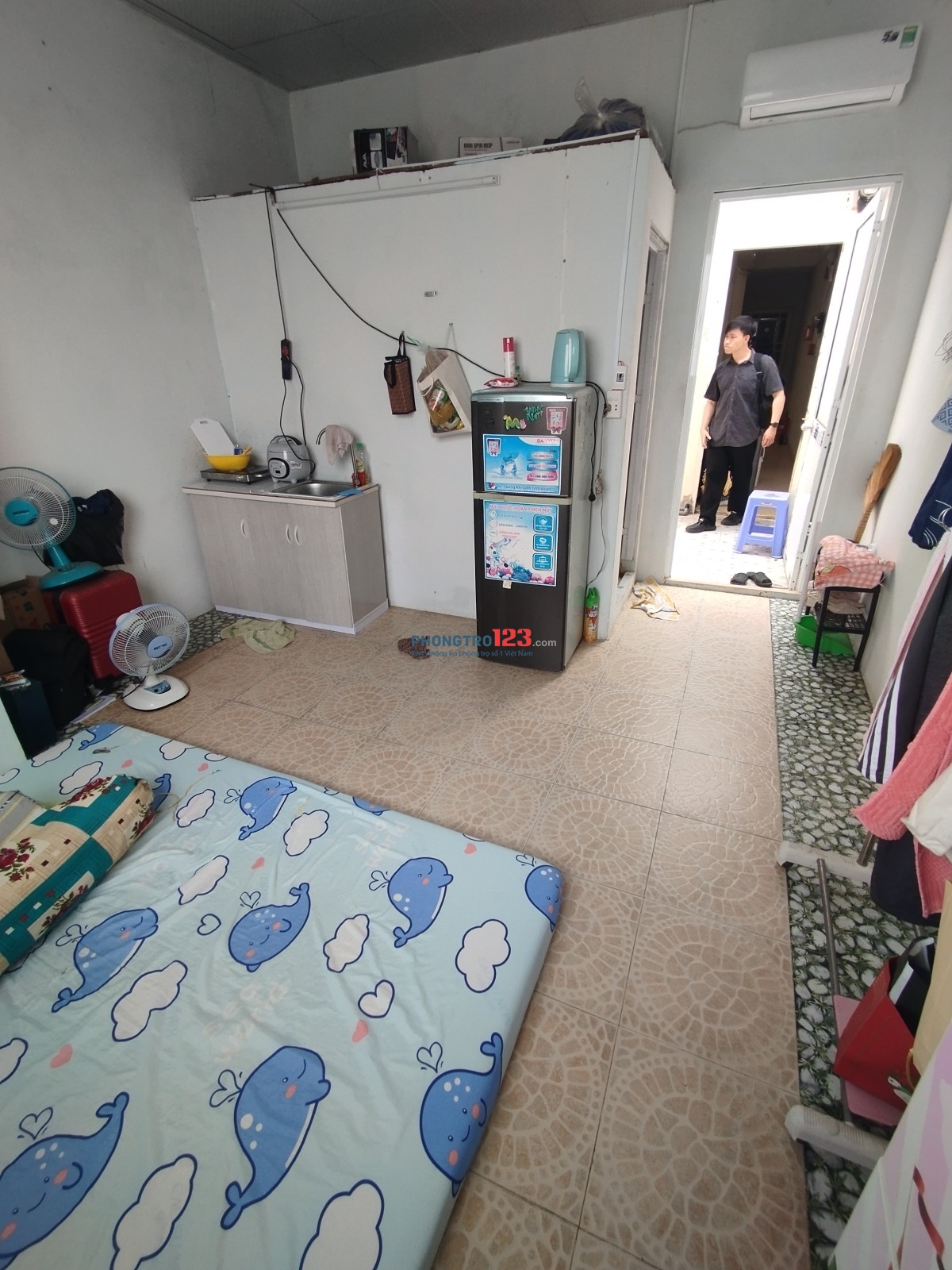 Phòng máy lạnh 20m2. Đường Tạ Quang Bửu P4 Q8