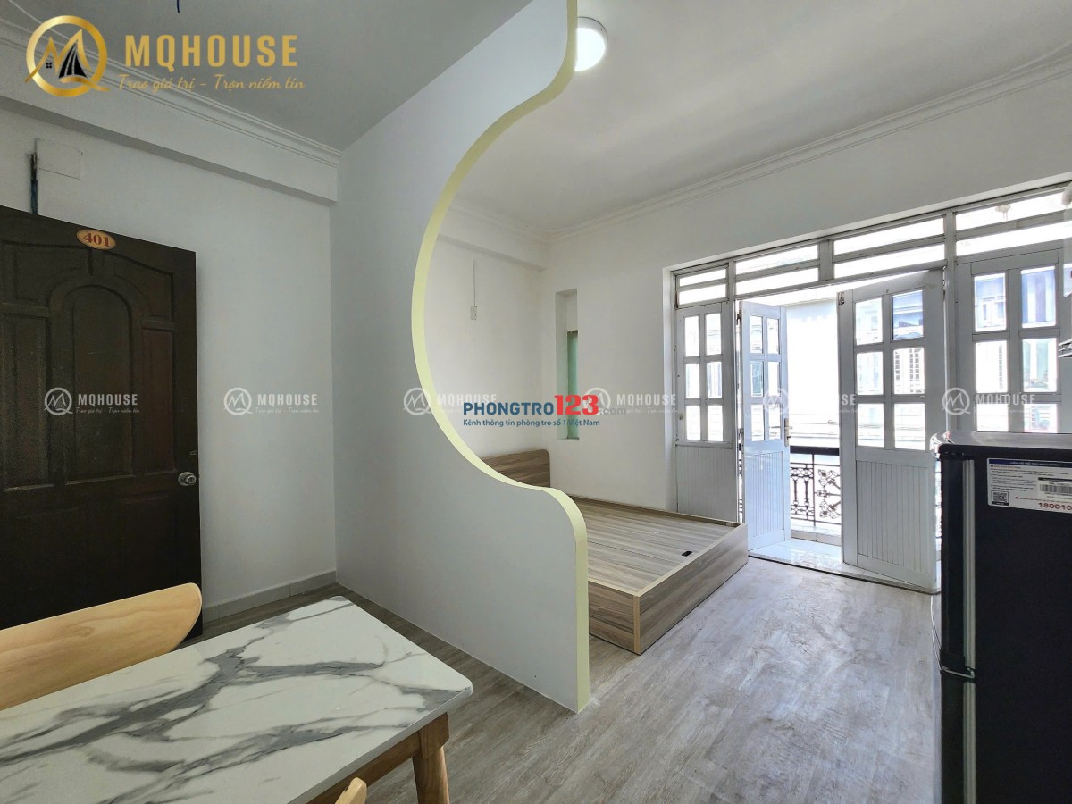 PHÒNG STUDIO BAN CÔNG RỘNG – FULL NỘI THẤT – THIẾT KẾ ĐƠN GIẢN, TIỆN NGHI – PHAN VĂN SỬU, TÂN BÌNH