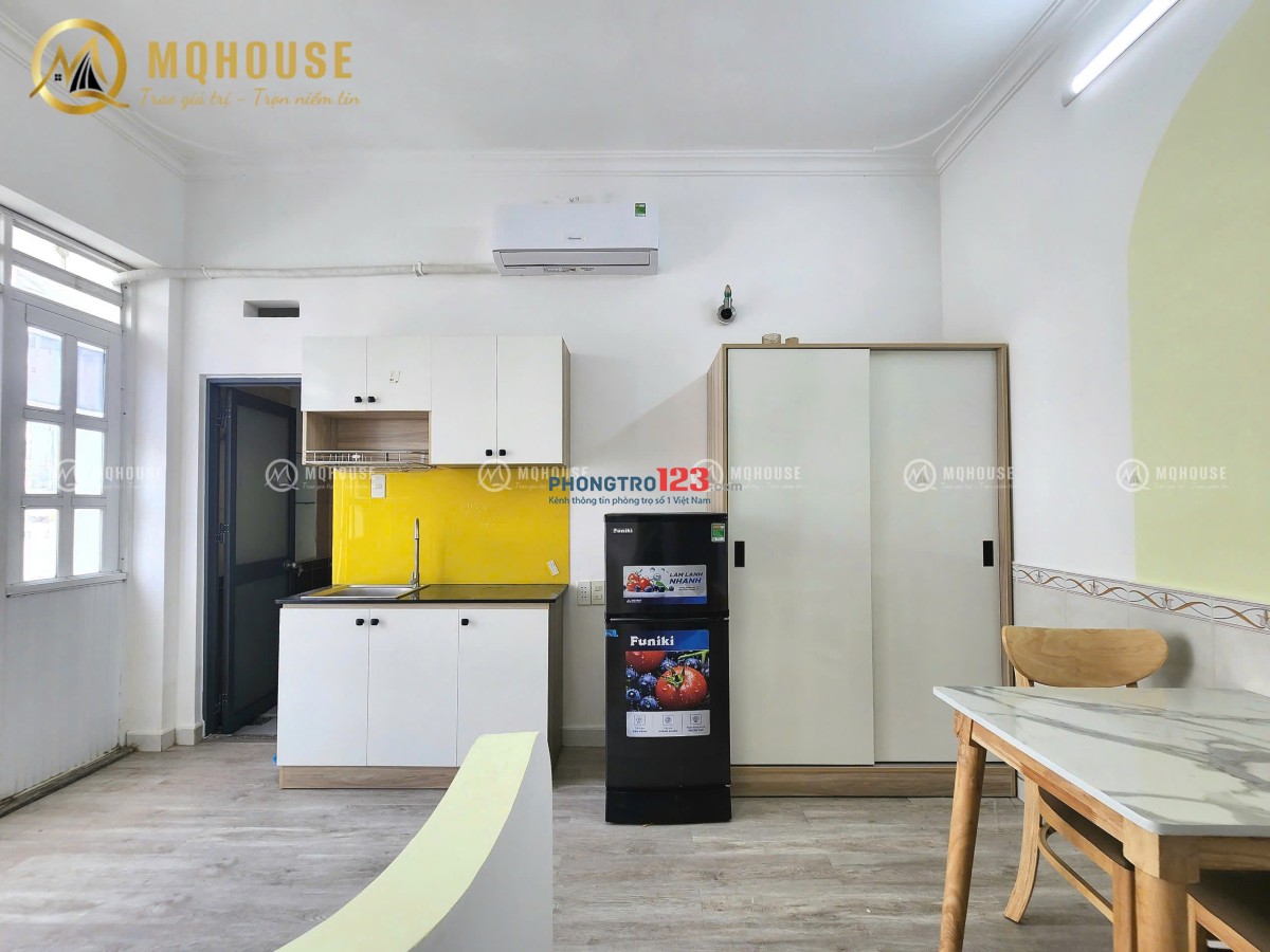 PHÒNG STUDIO BAN CÔNG RỘNG – FULL NỘI THẤT – THIẾT KẾ ĐƠN GIẢN, TIỆN NGHI – PHAN VĂN SỬU, TÂN BÌNH