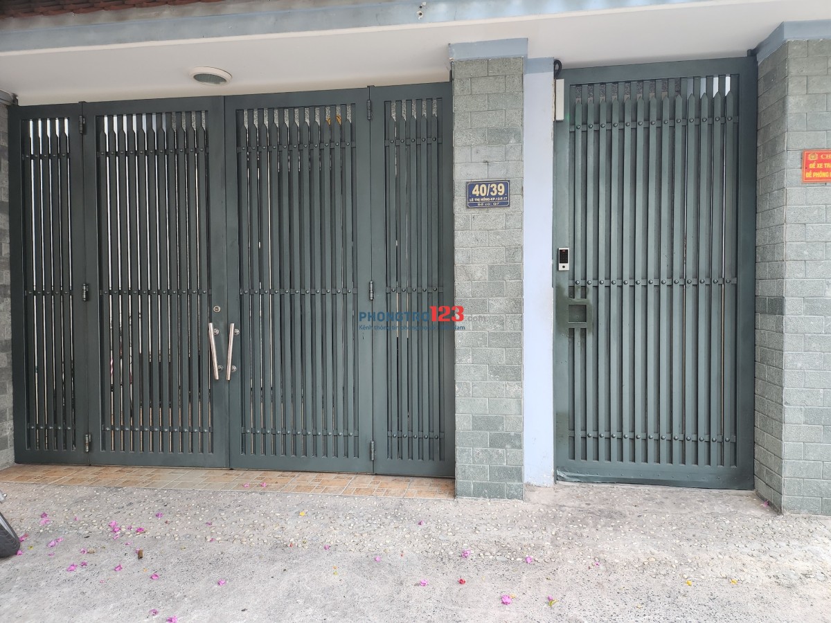 PHÒNG TRỌ CHO THUÊ P17 QUẬN GÒ VẤP