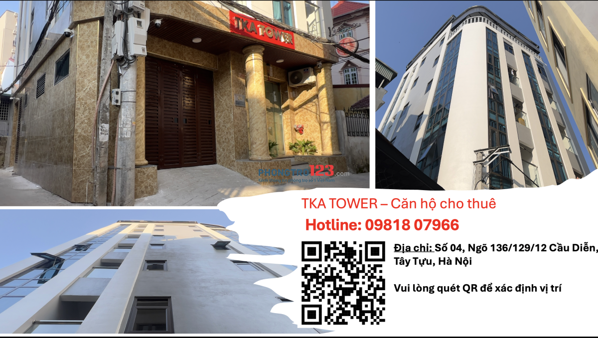 Căn hộ cho thuê: 2N - 1K - 2VS - 1 bếp riêng không ám mùi - 1 ban công giặt phơi quần áo