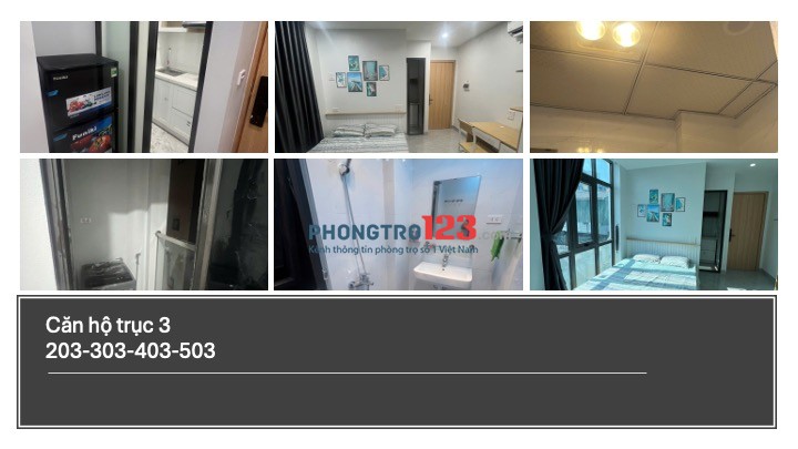 Căn hộ cho thuê (1NK, 1 Vệ Sinh, 1 Bếp ngăn riêng ko ám mùi, 1 ban công máy giặt phơi riêng)