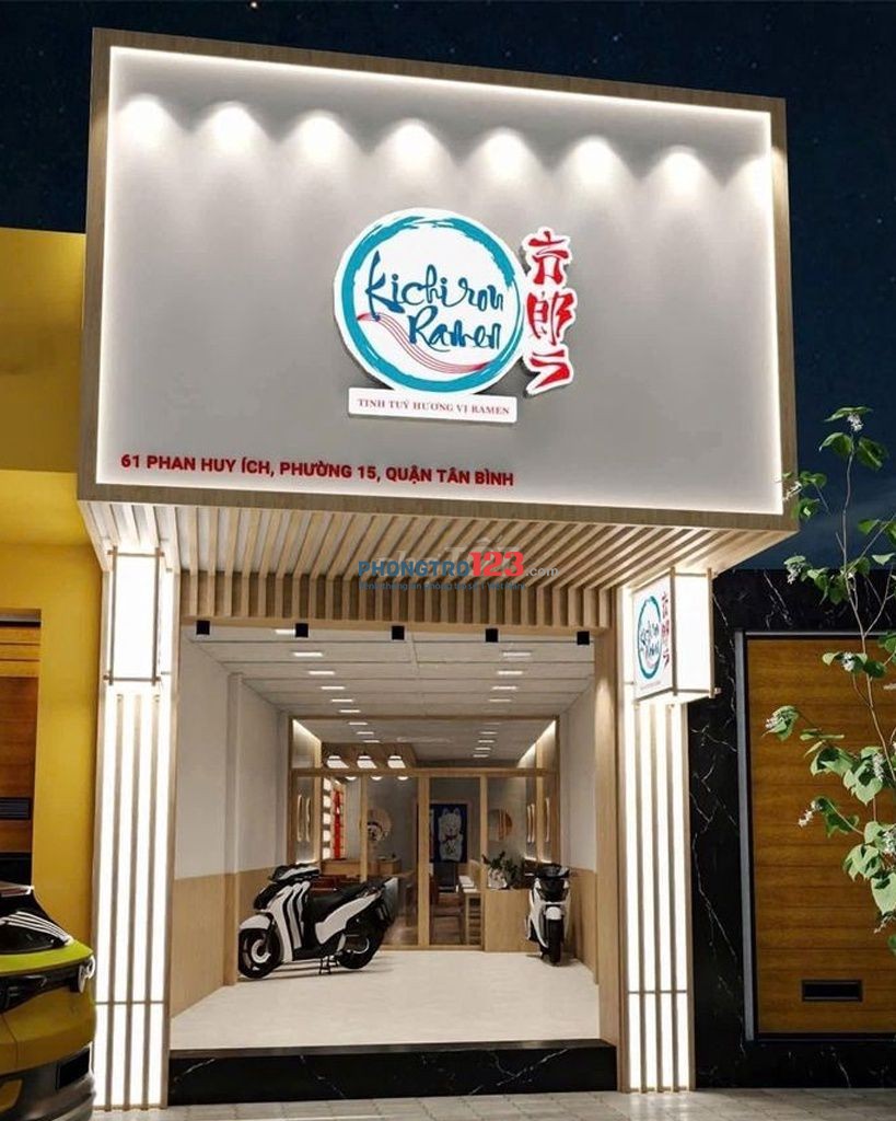 CHO THUÊ MẶT BẰNG 140 M² MẶT TIỀN 61 PHAN HUY ÍCH, P. 15, Q. TÂN BÌNH