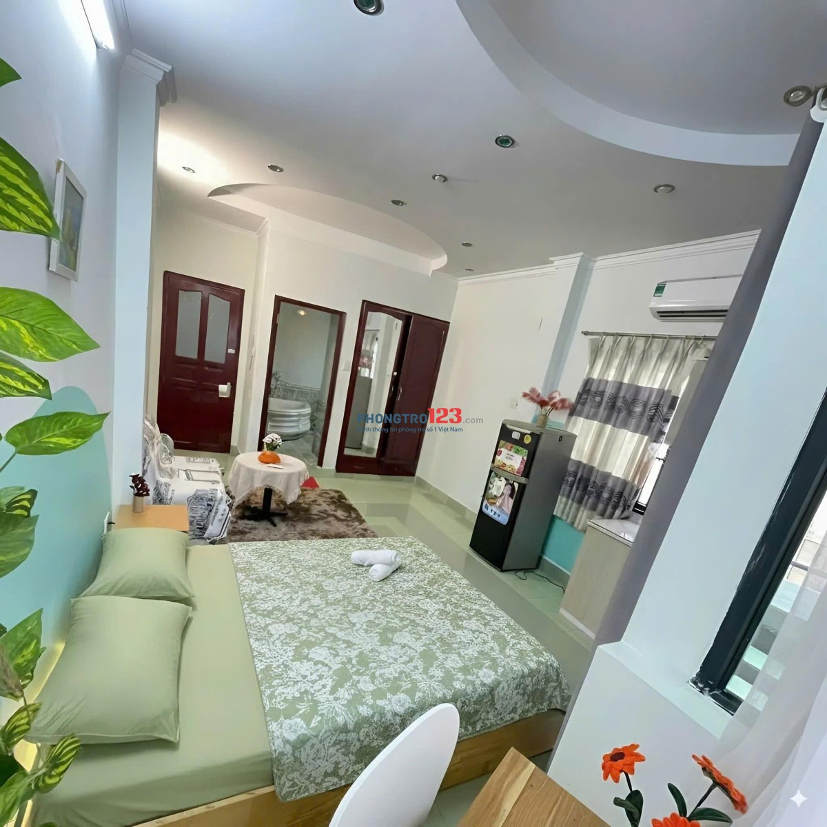 Studio ban công đẹp 25m2, MT Lê Quang Định Bà Chiểu, tiện nghi