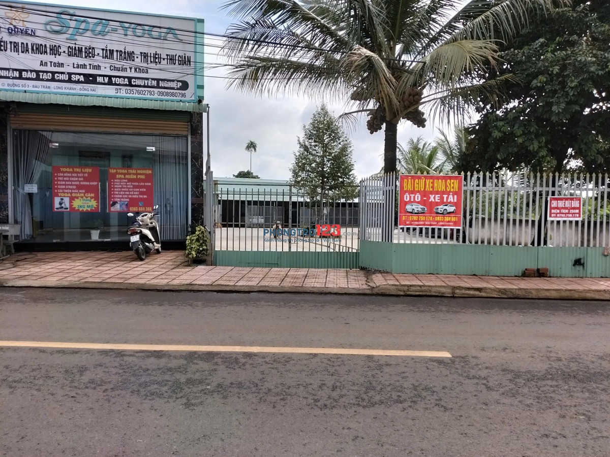 Cho thuê chỗ đỗ xe Oto tại Bàu Trâm Long Khánh Đồng Nai