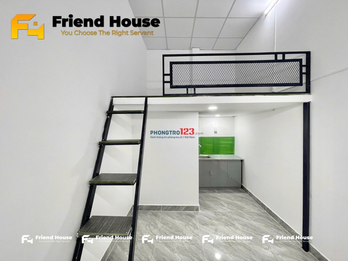 Trống sẵn phòng trọ có gác, tủ bếp hỗ trợ giữ phòng tới tháng 12