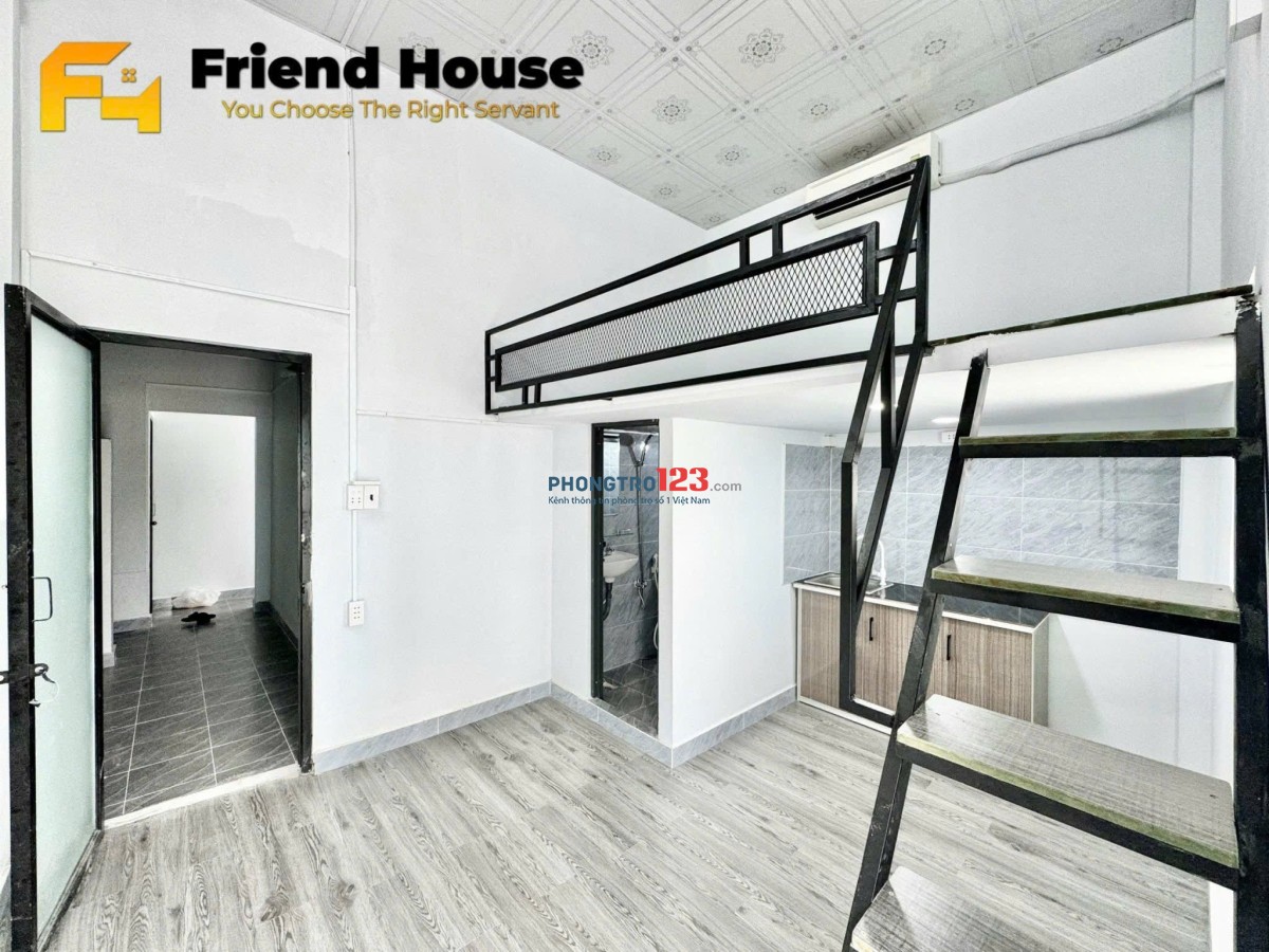 Trống sẵn phòng trọ có gác, tủ bếp hỗ trợ giữ phòng tới tháng 12