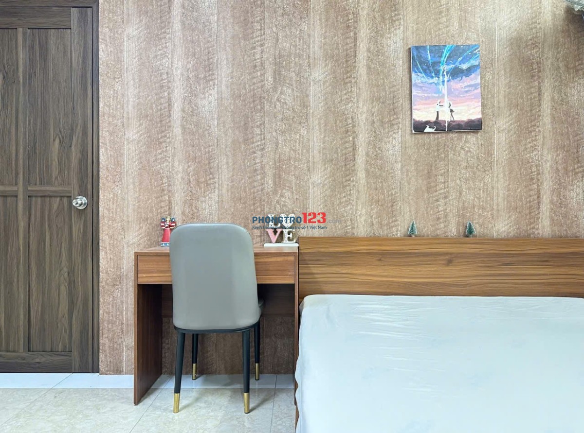 CĂN STUDIO GỖ ẤM CÚNG - CÓ HÚT MÙI, SÂN SAU - CMT8 QUẬN 3