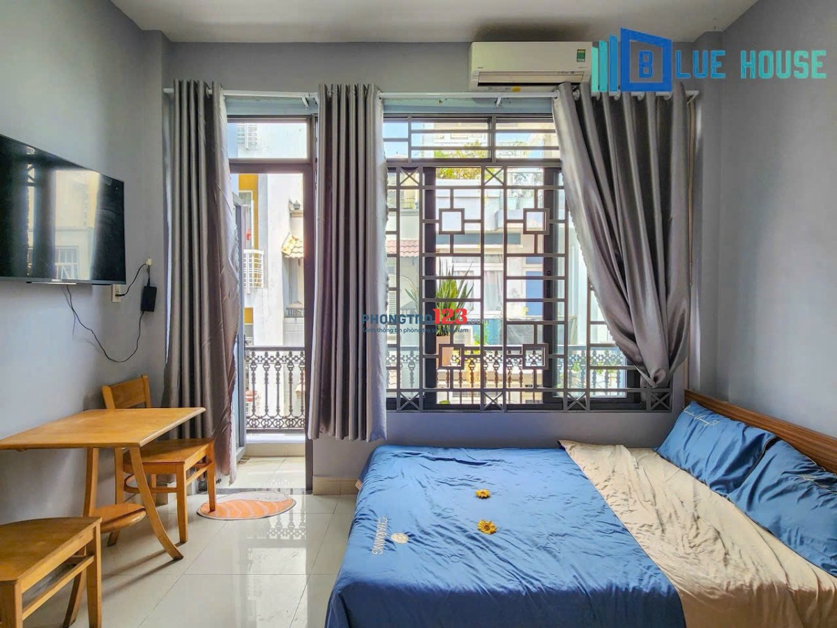 Căn hộ studio ban công full nội thất cao cấp gần sân bay tân sơn nhất cv hoàng văn thụ, lăng cha cả