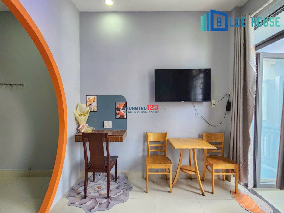 Căn hộ studio ban công full nội thất cao cấp gần sân bay tân sơn nhất cv hoàng văn thụ, lăng cha cả