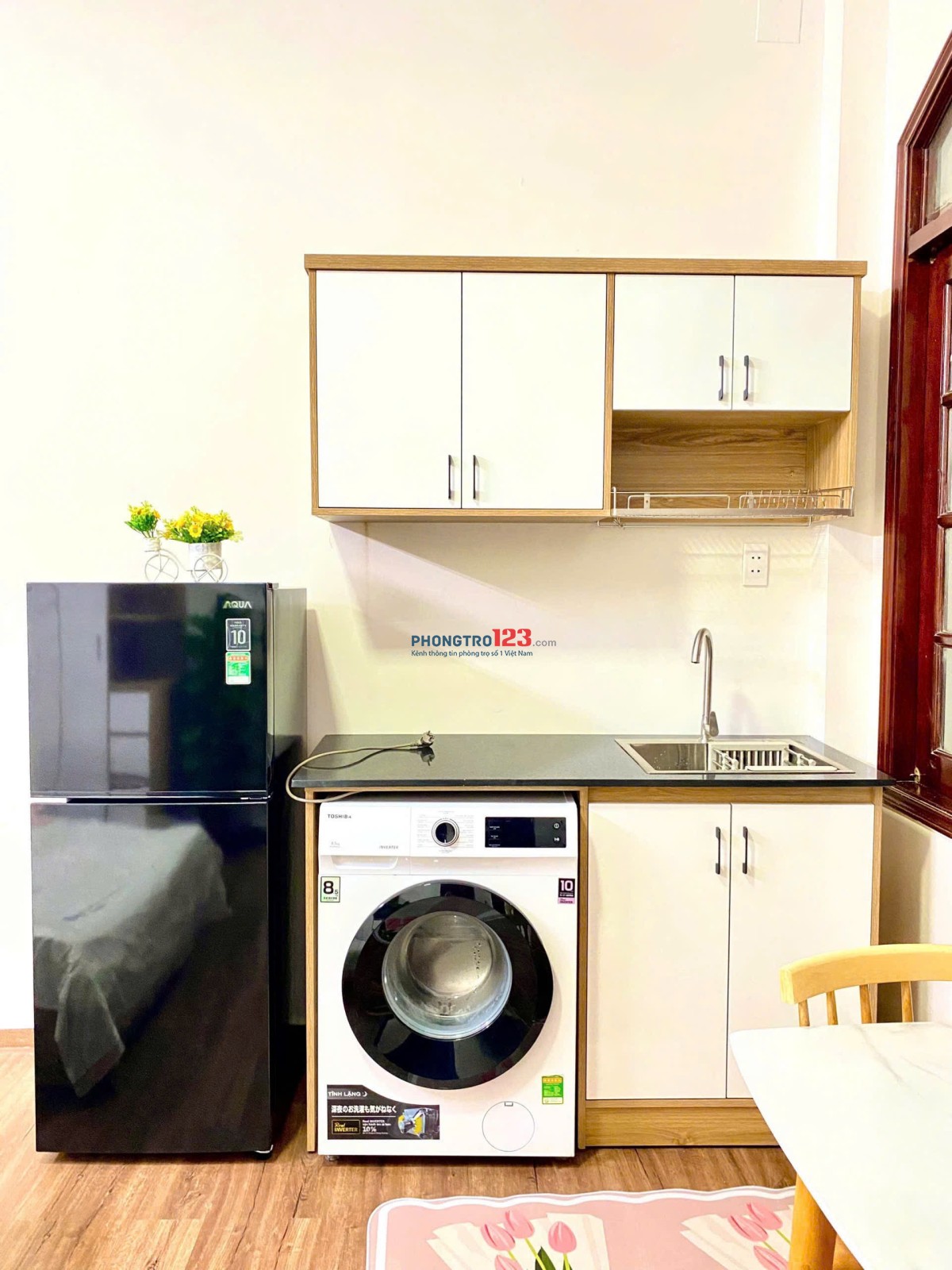 Căn hộ studio full nội thất máy giặt riêng quận tân bình gần sân bay tân sơn nhất, lăng cha cả,ga t3