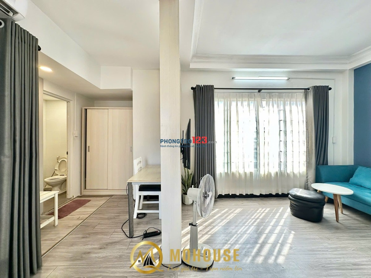 Căn Hộ 1Pn 55m2 balcony máy giặt riêng cửa sổ trời, dọn phòng hằng tuần Nhà thờ Đức Bà, Bason