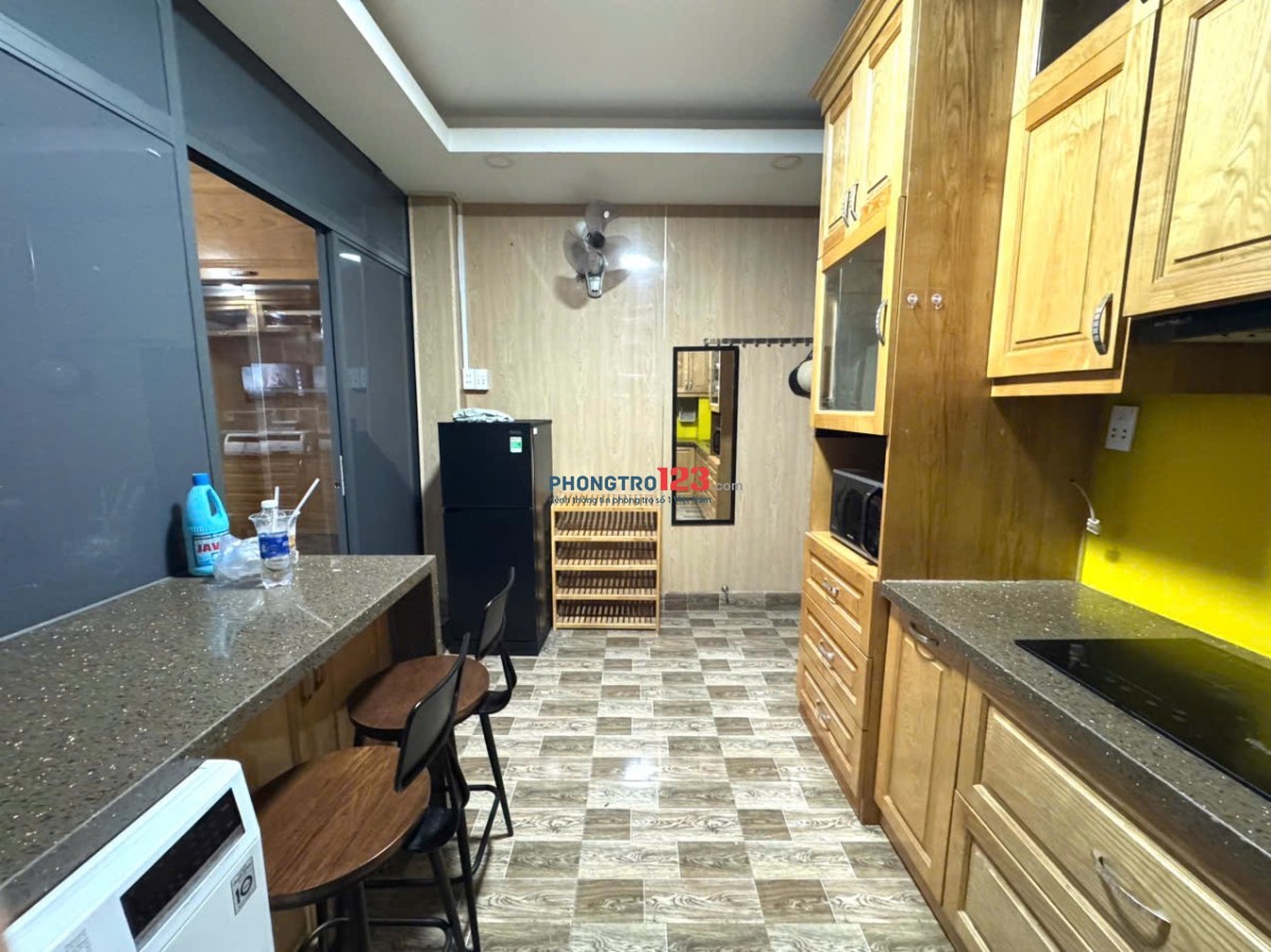 Căn hộ 1 Phòng Ngủ 45m2 Gần Bùi Viên, Cầu Ông Lãnh. Full nội thất cửa sổ view bitexco thang máy