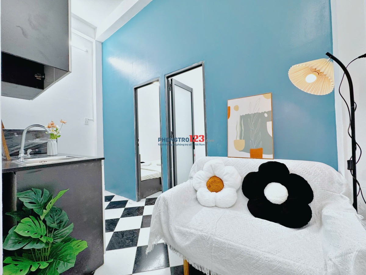 Căn hộ 2pn mới tinh - Full nội thất - có cửa sổ trời, ban công cực thoáng