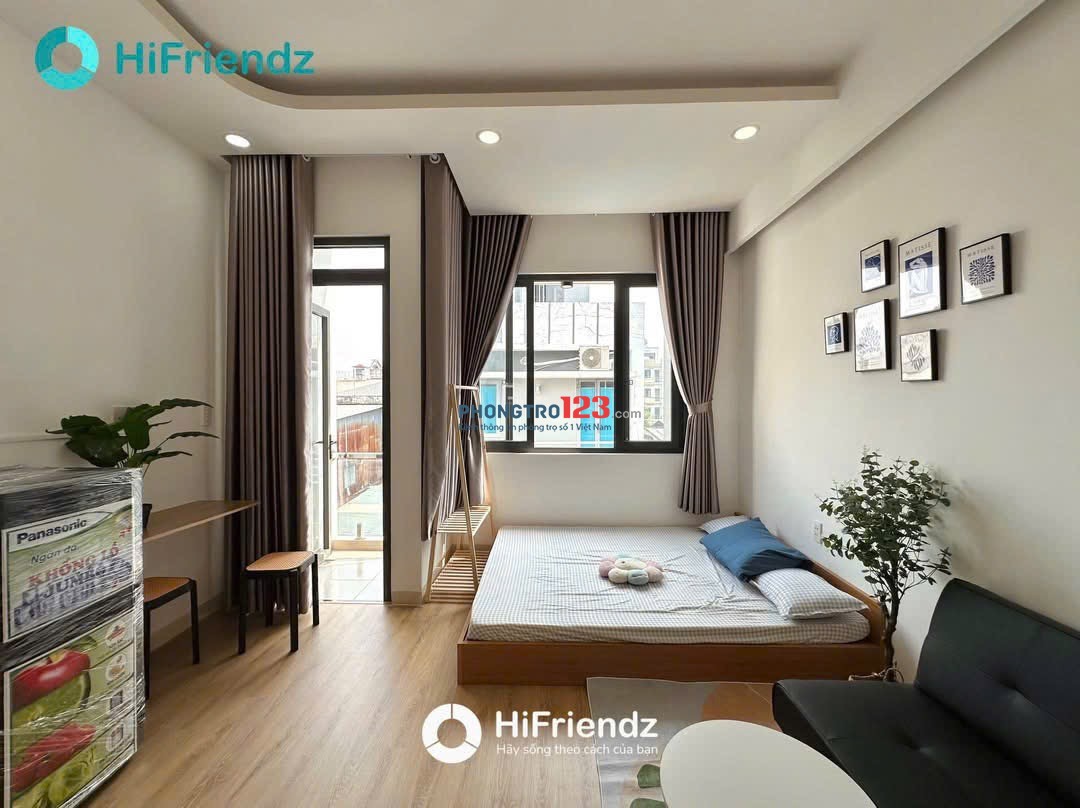 PHÒNG MỚI XÂY GIÁ TỐT NGAY HOÀNG HOA THÁM, FULL NỘI THẤT, BAN CÔNG, GẦN ETOWN CỘNG HOÀ