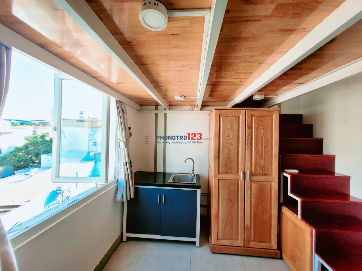 GÁC LỬNG ĐẦY ĐỦ TIỆN NGHI, CỬA SỔ, AN NINH ĐƯỜNG KHUÔNG VIỆT CẠNH ĐH VĂN HIẾN