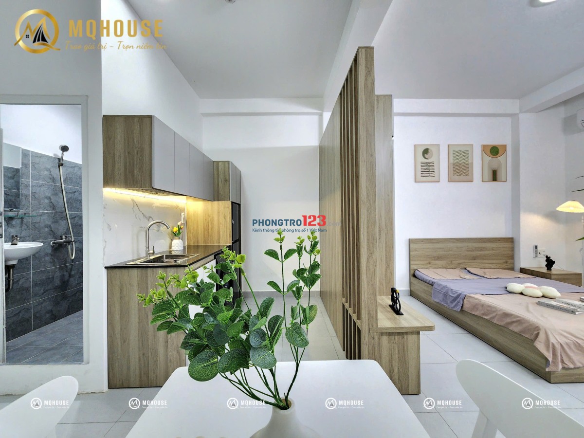 Studio Full Nội Thất – Tách Bếp, Máy Giặt Riêng, Nhiều Cửa Sổ Thoáng Mát – Gần Etown Cộng Hoà