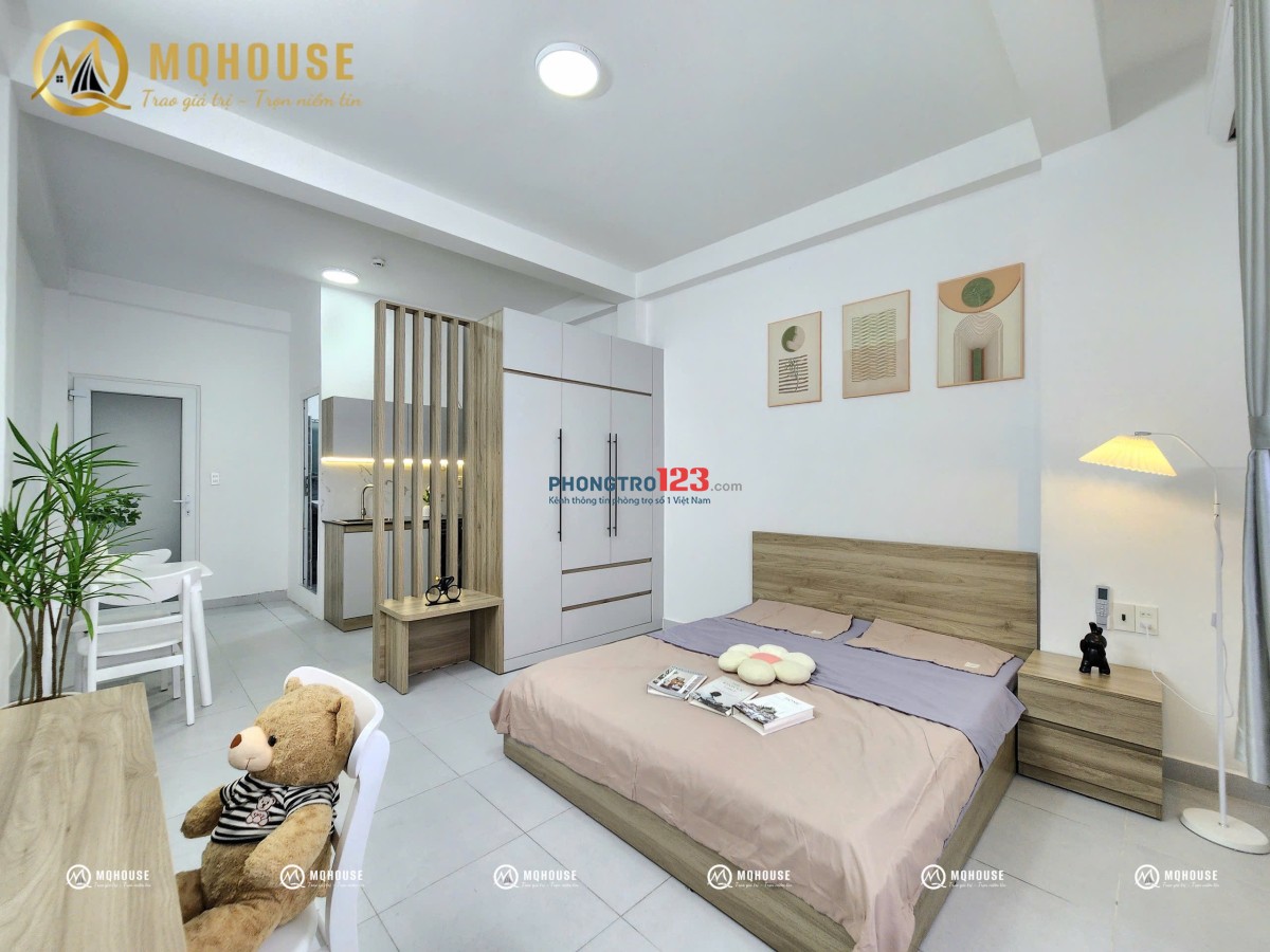 Studio Full Nội Thất – Tách Bếp, Máy Giặt Riêng, Nhiều Cửa Sổ Thoáng Mát – Gần Etown Cộng Hoà
