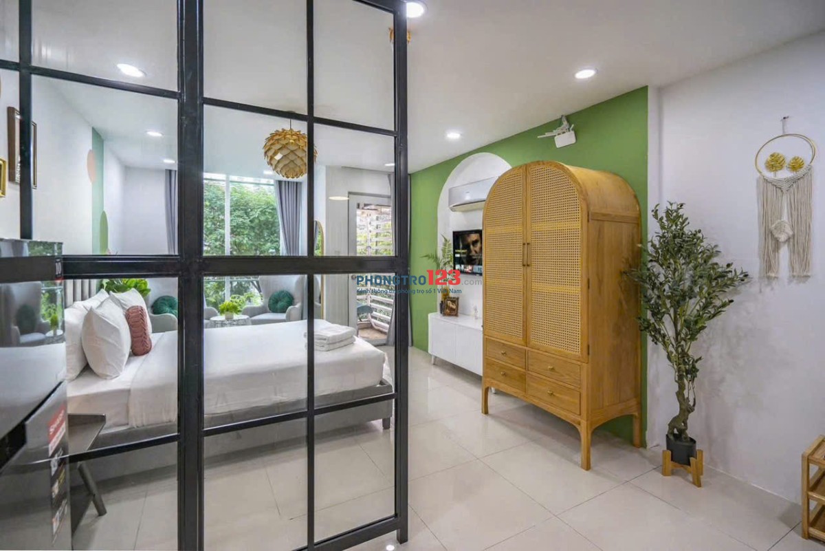Cho Thuê Căn hộ 1PN Ban Công – Full Nội Thất Cao Cấp – Máy Giặt Riêng – Gần Etown Cộng Hòa