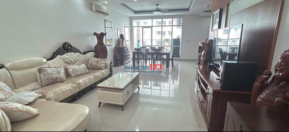 Căn hộ Nam Kỳ Khởi Nghĩa, Q3: 90m2, 2p ngủ rộng, Nội thất, 10tr7/th.