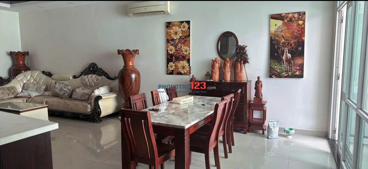 Căn hộ Nam Kỳ Khởi Nghĩa, Q3: 90m2, 2p ngủ rộng, Nội thất, 10tr7/th.