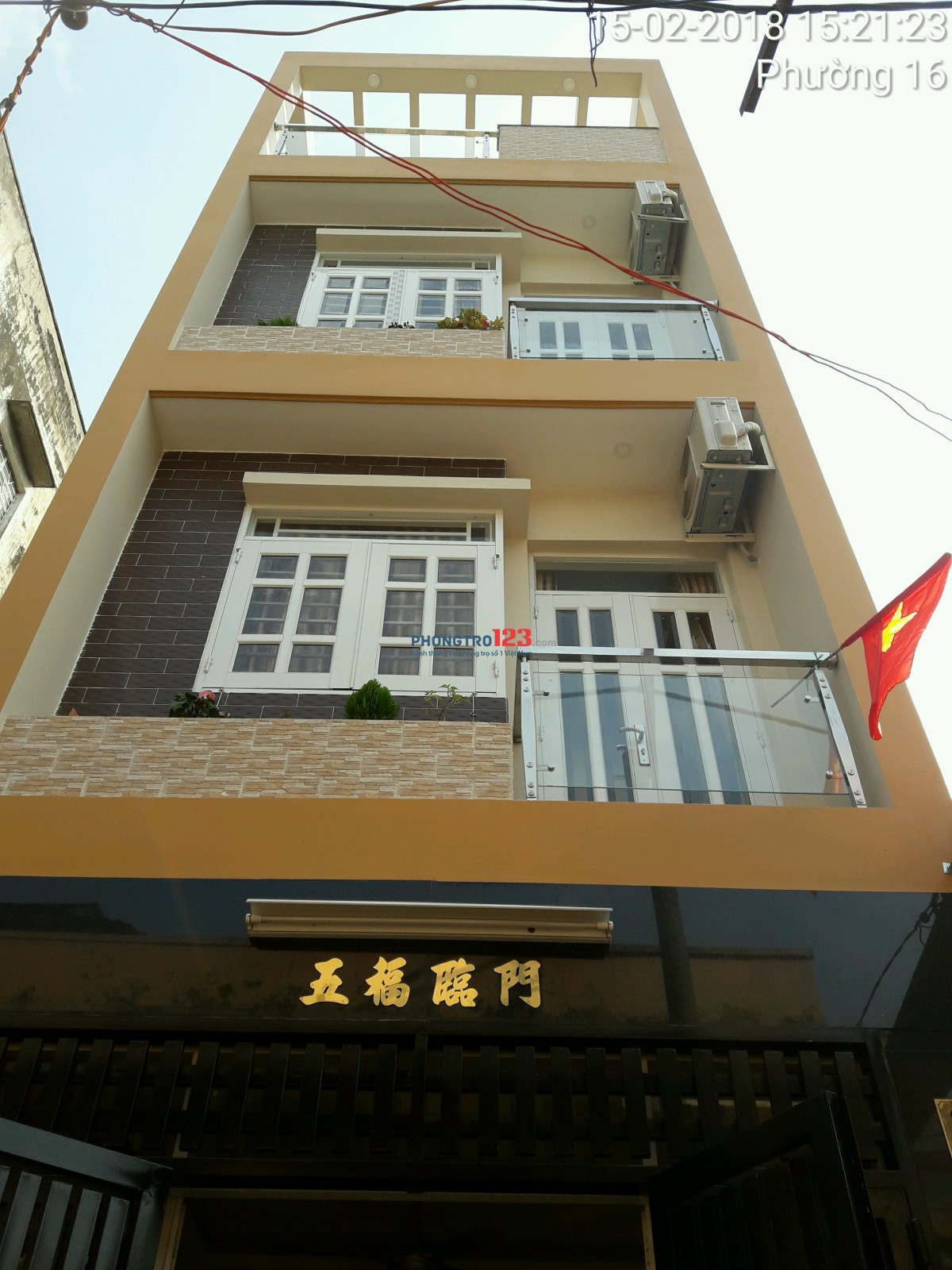 cho thuê phòng trọ cao cấp có máy lạnhdiện tích18 m2 , giá : 3 triệu