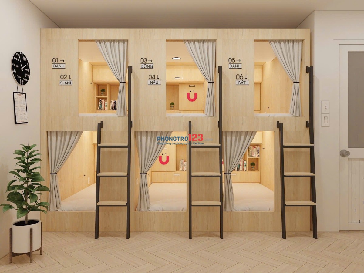 SLEEPBOX NAM/NỮ - SẠCH SẼ - AN NINH - NGAY VINCOM PHAN VĂN TRỊ - BAO CHI PHÍ - FREE XE