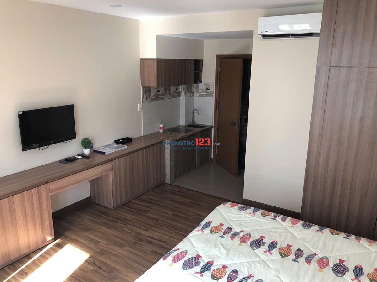 Cho thuê căn Studio Full Nội Thất – Có TV, Pet Friendly, Cửa Sổ Thoáng – Đường Núi Thành, Tân Bình