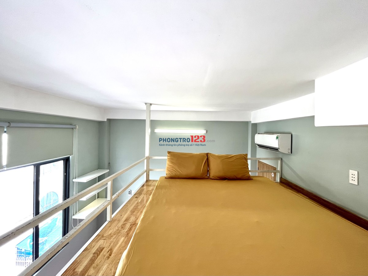 PHÒNG GÁC LỮNG 25m2 FULL NỘI THẤT NGUYỄN KHUYẾN GẦN HỌC VIỆN CÁN BỘ