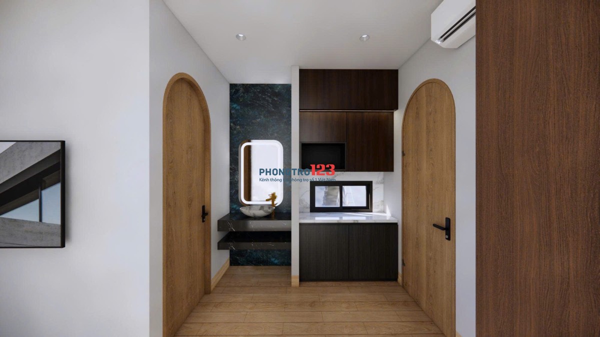 Cho thuê villa hồ bơi mới xây 4PN, giá 30tr có bếp và bồn tắm trong các phòng