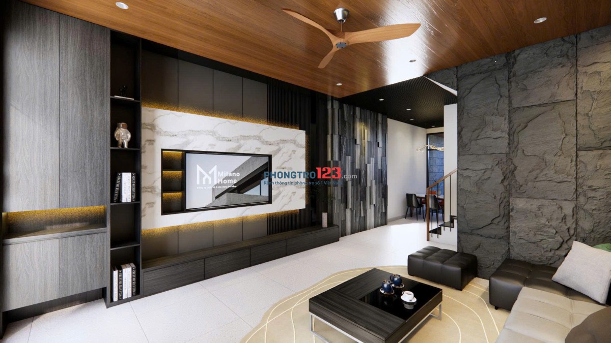 Cho thuê villa hồ bơi mới xây 4PN, giá 30tr có bếp và bồn tắm trong các phòng