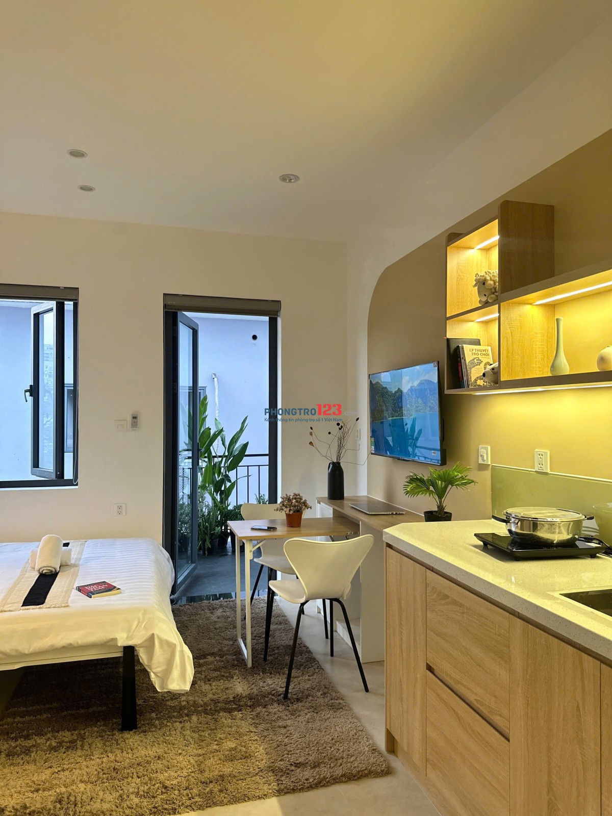 Cho Thuê Căn Hộ 1PN Full Nội Thất, Ban Công – Thang Máy Trung Tâm Tân Bình