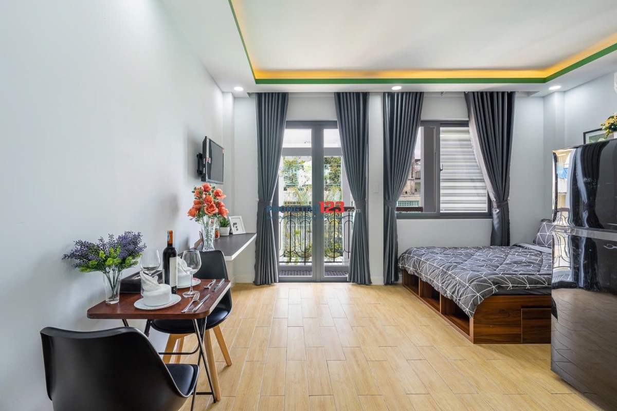 CHO THUÊ CĂN HỘ Studio 40M2 FULL NỘI THỨC BAN CÔNG UNG VĂN KHIÊM GẦN NGUYỄN GIA TRÍ