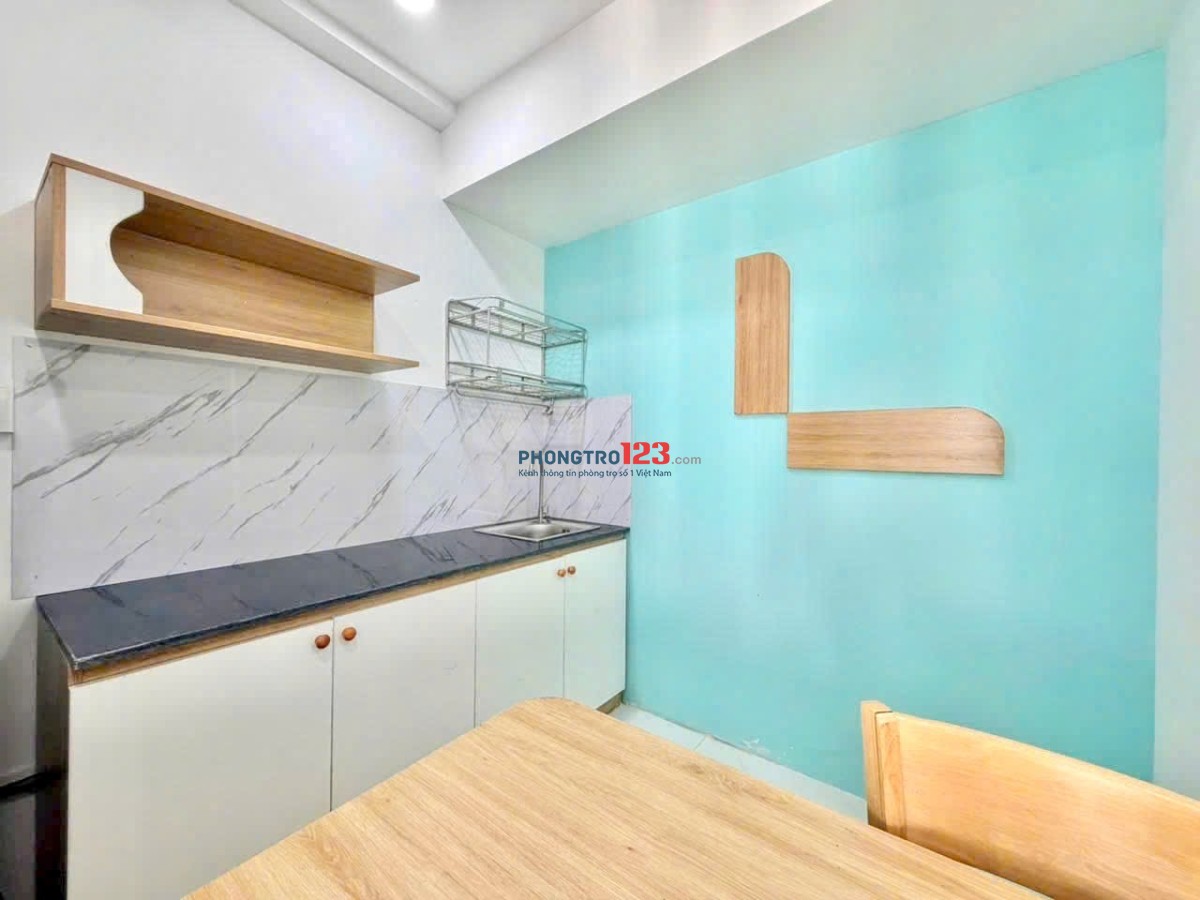 Căn hộ 1pn tách bếp ban công full nội thất rộng 40m2 gần cv hoàng văn thụ sân bay quận tân bình