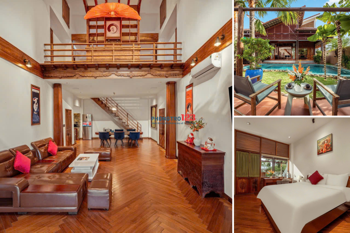 Cho thuê villa nguyên căn có hồ bơi 4PN thiết kế sang trọng ở ngay biển