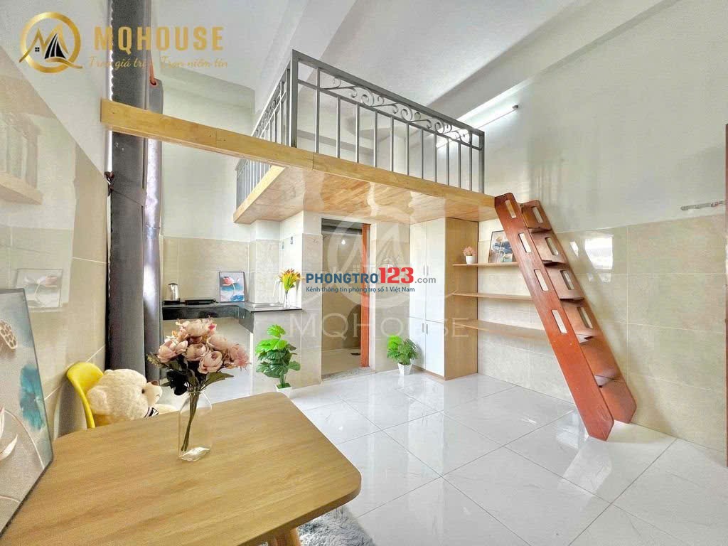 CHO THUÊ PHÒNG CÓ GÁC CAO – CỬA SỔ TRỜI SIÊU TO - THANG MÁY-TRỐNG SẴN.