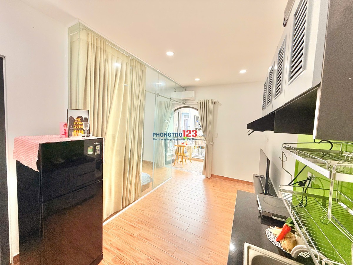 Căn hộ 1pn tách bếp full nội thất rộng 40m2 gần cv hoàng văn thụ chợ phạm văn hai tân bình